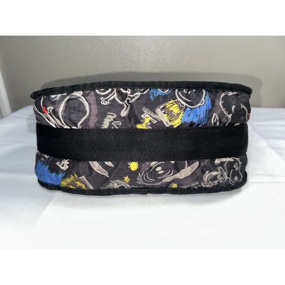 LeSportSac Snoopy Peanuts Sketch Classic Hobo Black Nylon Crossbody Bag - Picture 5 of 16